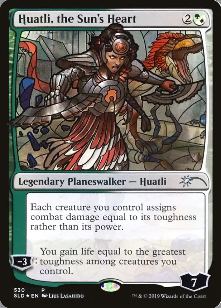 Huatli the Sun’s Heart (Stained Glass) [Secret Lair Drop Promos] - MTG Single