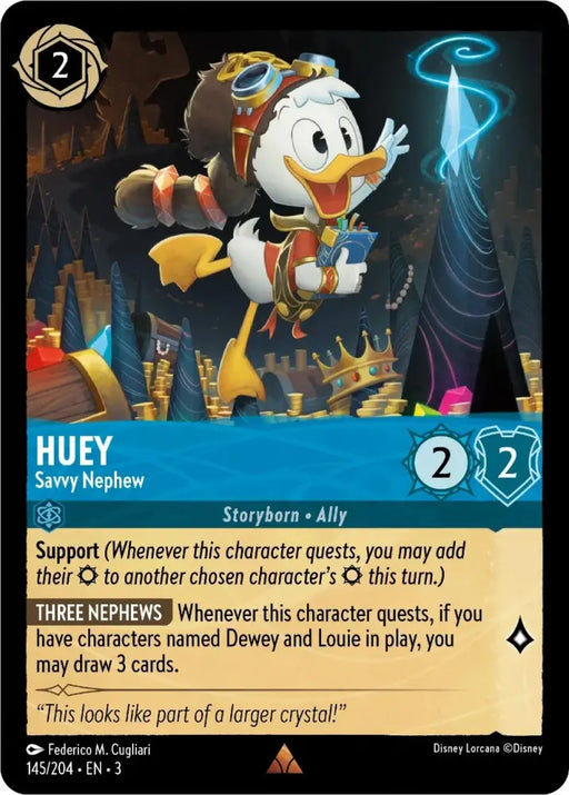 Huey - Savvy Nephew (145/204) [Into the Inklands] - Lorcana Single