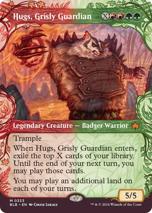 Hugs Grisly Guardian (Showcase) [Bloomburrow] - MTG Single