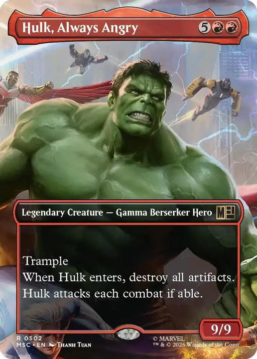 Hulk, Always Angry (Borderless) (502) [Marvel Super Heroes Commander]