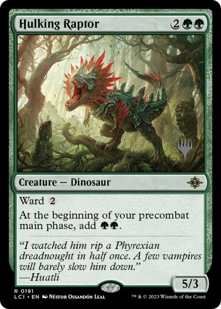 Hulking Raptor (Promo Pack) [The Lost Caverns of Ixalan Promos] - MTG Single