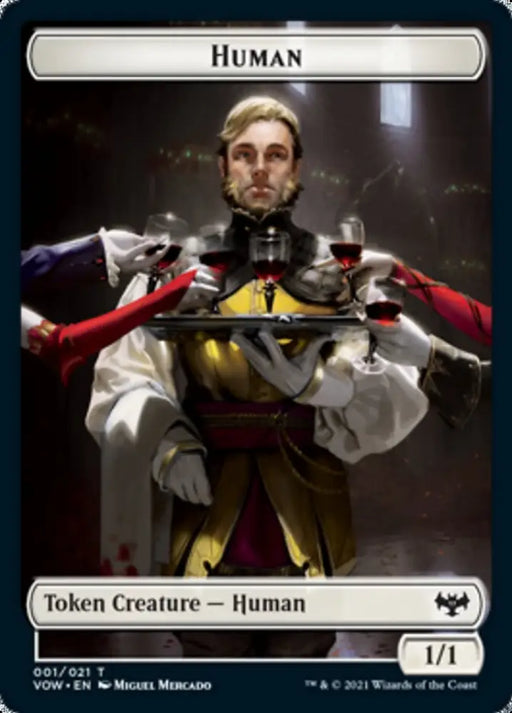 Human (001) // Spirit Cleric Double-Sided Token [Innistrad: Crimson Vow Tokens] - MTG Single