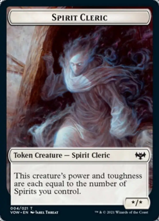 Human (001) // Spirit Cleric Double-Sided Token [Innistrad: Crimson Vow Tokens] - MTG Single