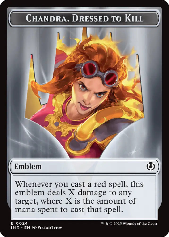 Human (0014) // Emblem - Chandra Dressed to Kill Double-Sided Token [Innistrad Remastered Tokens] - MTG Single