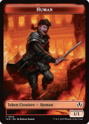 Human (0014) // Emblem - Chandra Dressed to Kill Double-Sided Token [Innistrad Remastered Tokens] - MTG Single