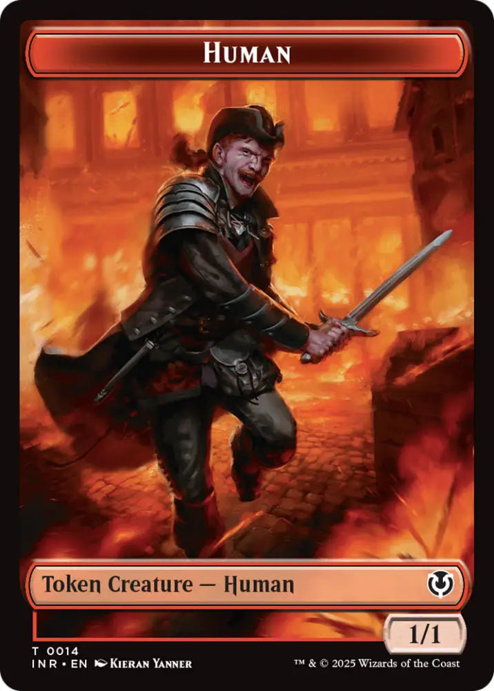 Human (0014) // Emblem - Chandra Dressed to Kill Double-Sided Token [Innistrad Remastered Tokens] - MTG Single