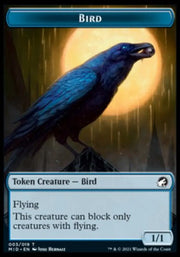 Human // Bird Double-Sided Token [Innistrad: Midnight Hunt Tokens] - MTG Single