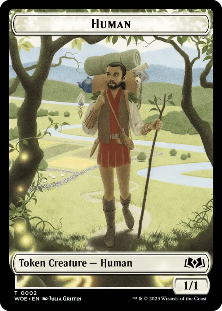 Human // Food (0012) Double-Sided Token [Wilds of Eldraine Tokens] - MTG Single