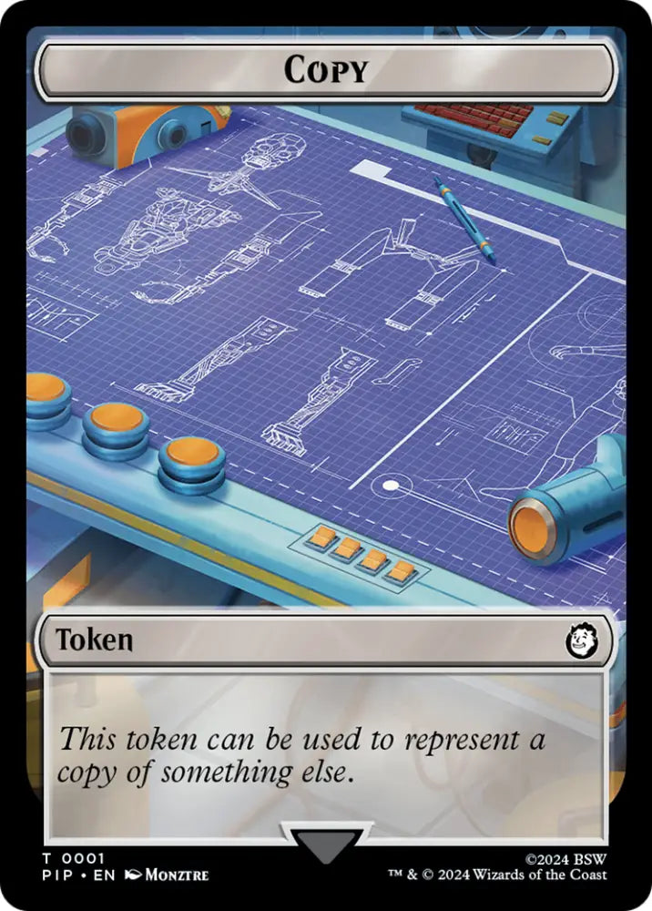 Human Knight // Copy Double-Sided Token [Fallout Tokens] - MTG Single
