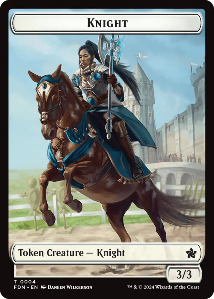 Human // Knight Double-Sided Token [Foundations Tokens] - MTG Single