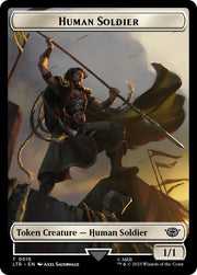 Human Soldier (0015) // Food (0024) Double-Sided Token (Surge Foil) [The Lord of the Rings: Tales of Middle-Earth