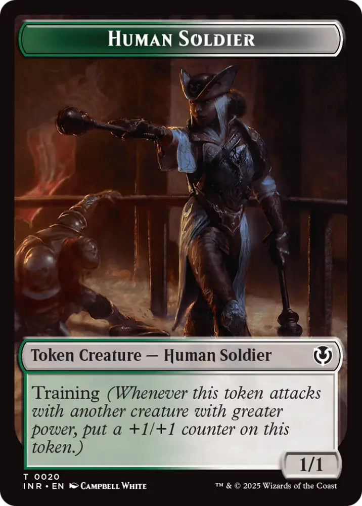 Human Soldier (0020) // Emblem - Tamiyo Field Researcher Double-Sided Token [Innistrad Remastered Tokens] - MTG Single