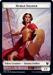 Human Soldier // Spider Double-Sided Token [Theros Beyond Death Tokens] - MTG Single