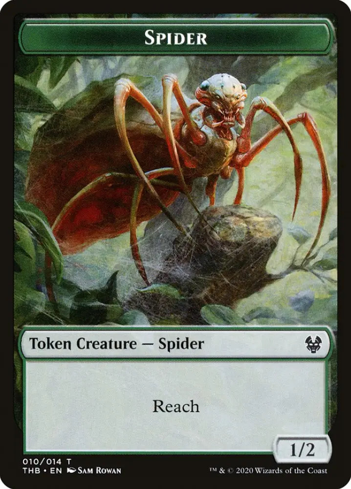 Human Soldier // Spider Double-Sided Token [Theros Beyond Death Tokens] - MTG Single