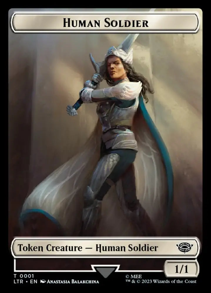 Human Soldier Token (01) [The Lord of the Rings: Tales of Middle-Earth Tokens] - MTG Single