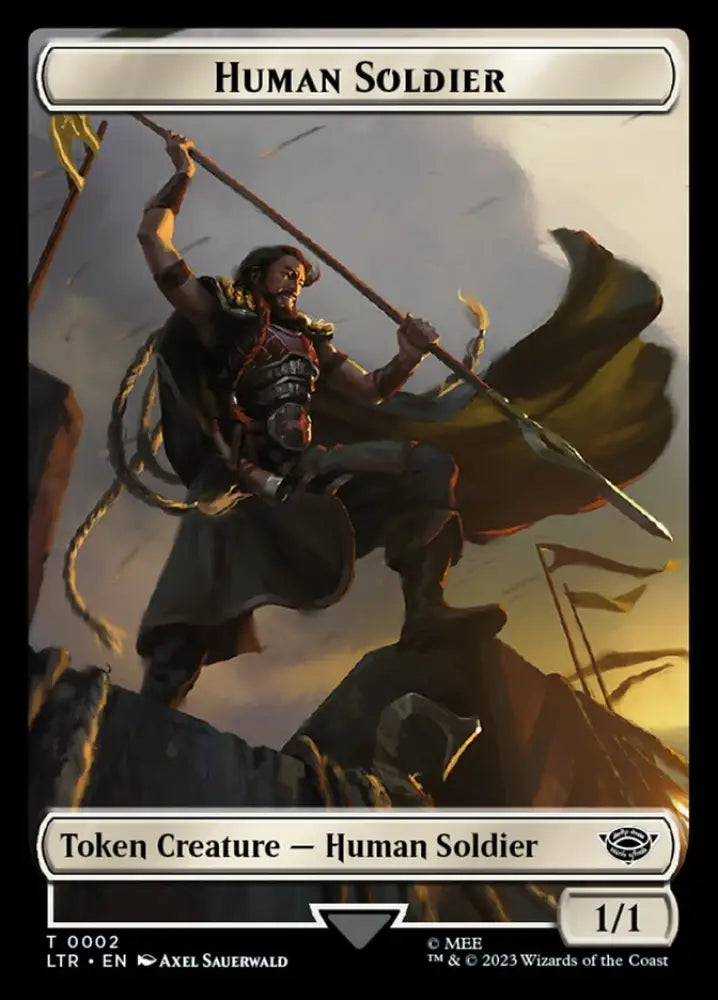 Human Soldier Token (02) [The Lord of the Rings: Tales of Middle-Earth Tokens] - MTG Single