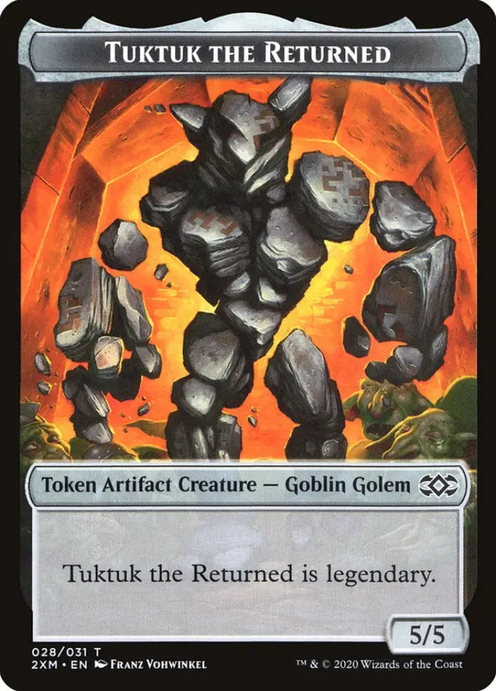 Human Soldier // Tuktuk the Returned Double-Sided Token [Double Masters Tokens] - MTG Single