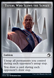 Human // Teferi Who Slows the Sunset Emblem Double-Sided Token [Innistrad: Midnight Hunt Tokens] - MTG Single