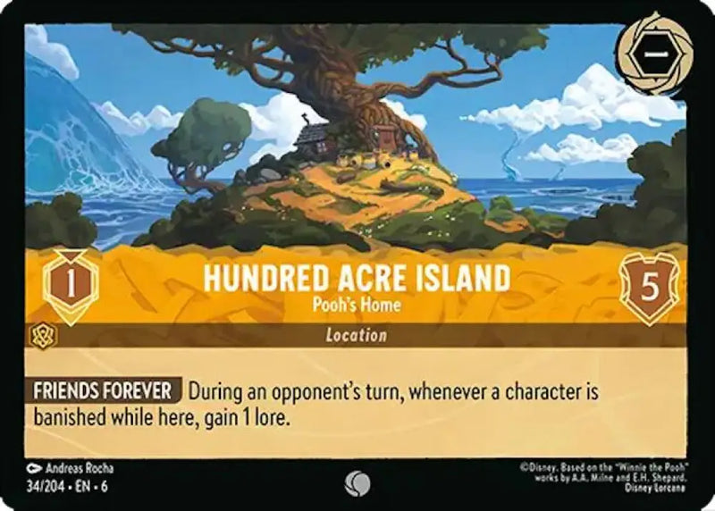 Hundred Acre Island - Pooh’s Home (34/204) [Azurite Sea] - Lorcana Single