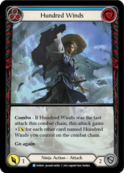 Hundred Winds (Blue) [Everfest] 1st Edition Extended Art Rainbow Foil - Flesh And Blood Single