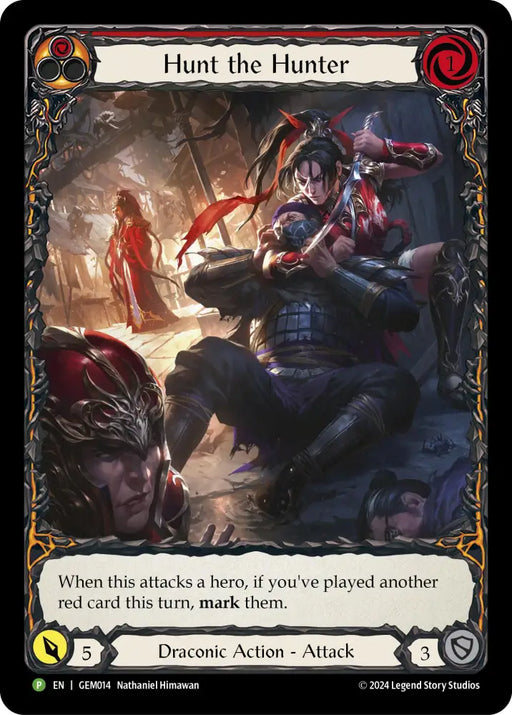 Hunt the Hunter (Red) [GEM014] (GEM Pack 1) Rainbow Foil - Flesh And Blood Single