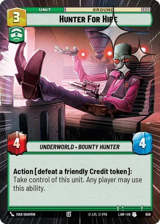 Hunter for Hire (Hyperspace Foil) (658) [A Lawless Time]
