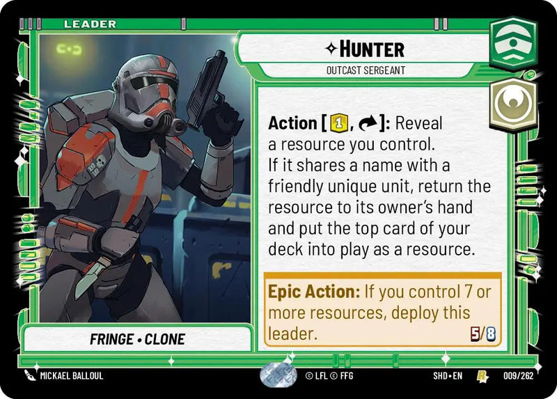 Hunter - Outcast Sergeant (009/262) [Shadows of the Galaxy] - Star Wars: Unlimited Single