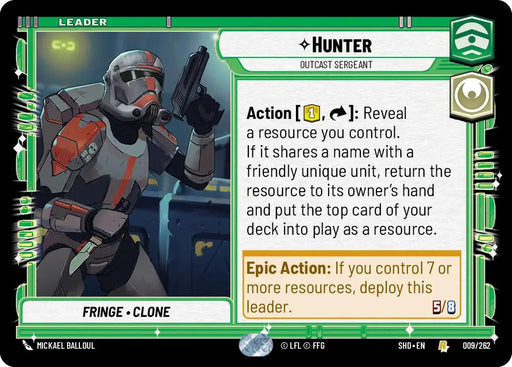 Hunter - Outcast Sergeant (009/262) [Shadows of the Galaxy] - Star Wars: Unlimited Single