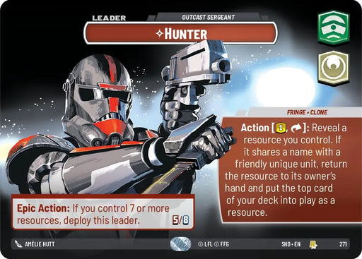 Hunter - Outcast Sergeant (Showcase) (271) [Shadows of the Galaxy] - Star Wars: Unlimited Single