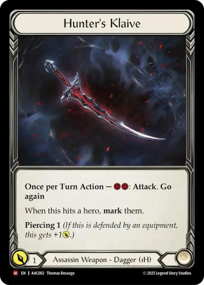 Hunter's Klaive (AAC002) [Armory Deck: Arakni]