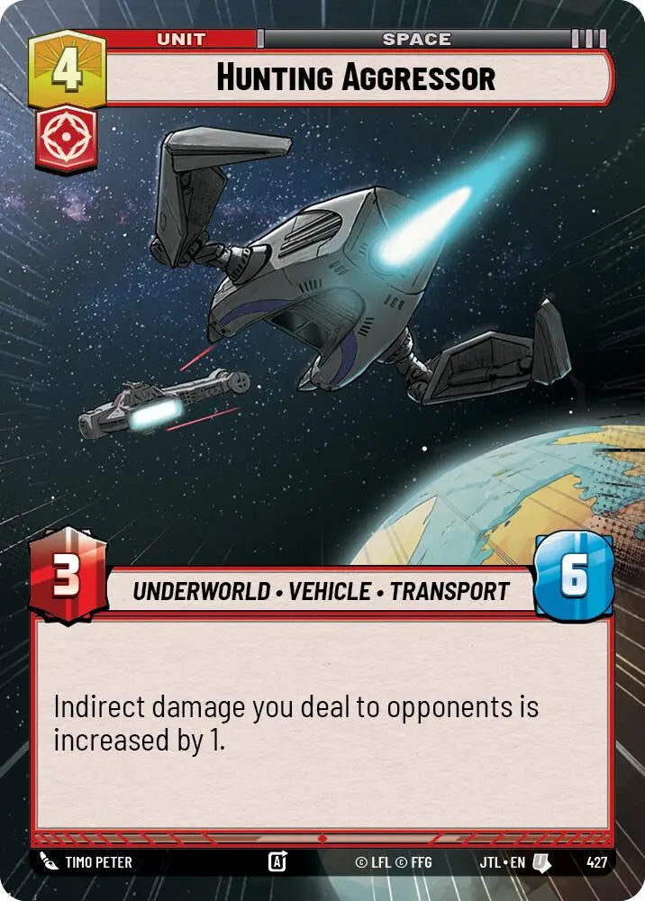 Hunting Aggressor (Hyperspace) (427) [Jump to Lightspeed] - Star Wars: Unlimited Single