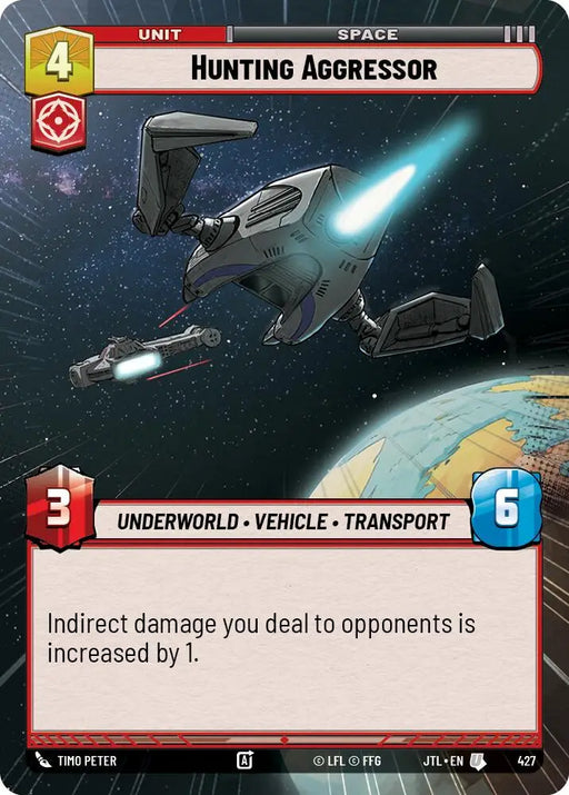 Hunting Aggressor (Hyperspace) (427) [Jump to Lightspeed] - Star Wars: Unlimited Single