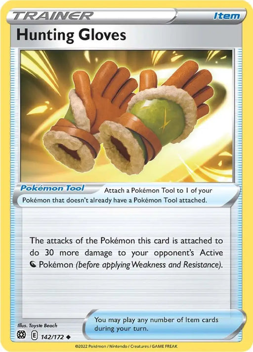 Hunting Gloves (142/172) [Sword & Shield: Brilliant Stars] - Pokemon Single