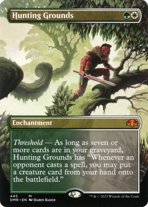 Hunting Grounds (Borderless Alternate Art) [Dominaria Remastered] - MTG Single