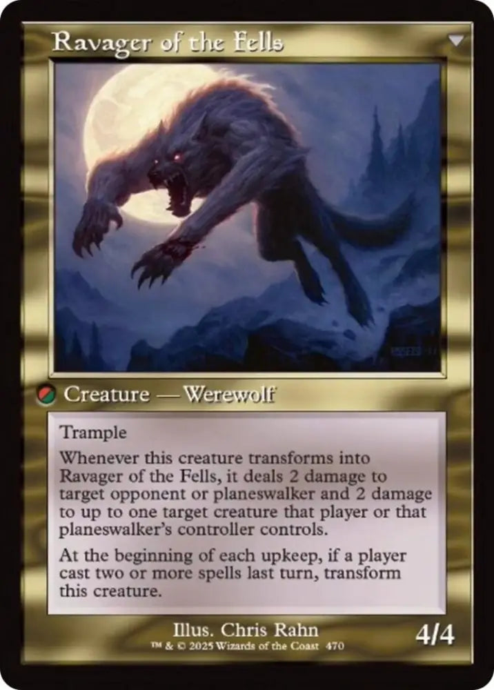 Huntmaster of the Fells // Ravager of the Fells (Retro Frame) [Innistrad Remastered] - MTG Single