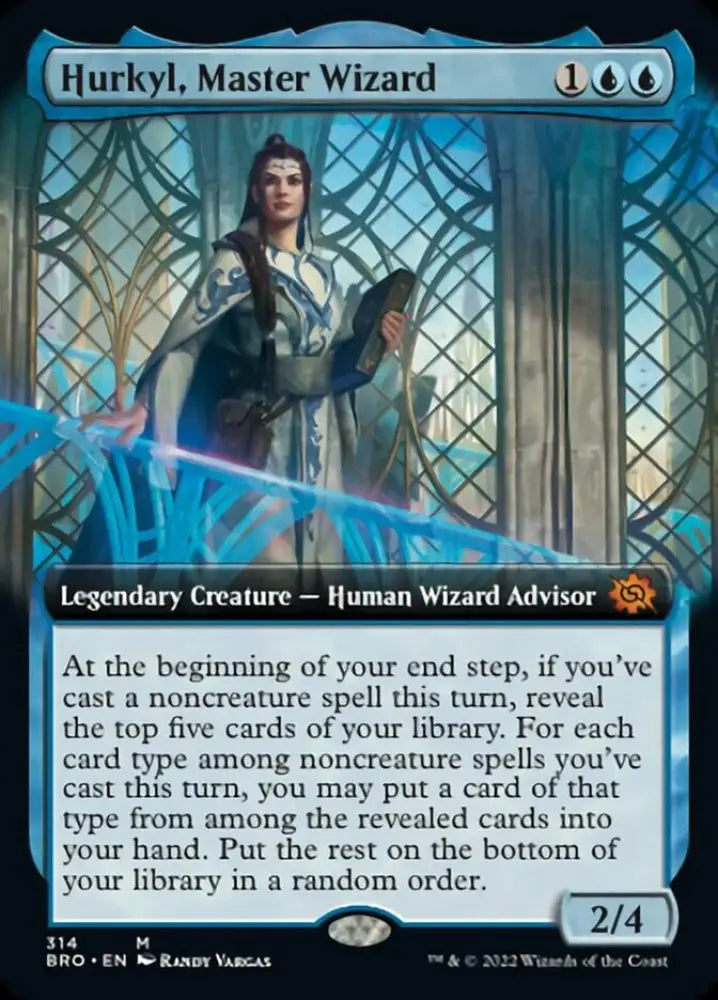Hurkyl Master Wizard (Extended Art) [The Brothers’ War] - MTG Single