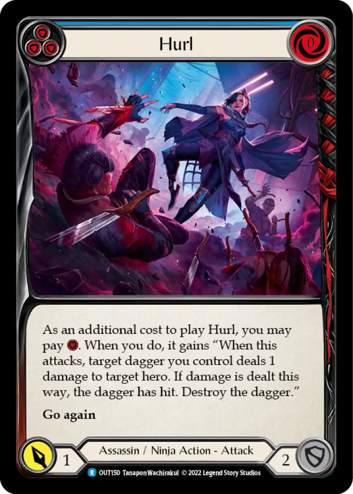 Hurl (Blue) [Outsiders] Rainbow Foil - Flesh And Blood Single
