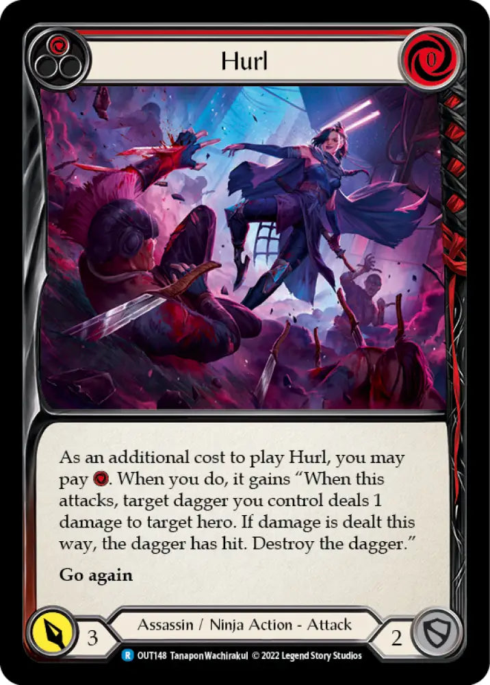 Hurl (Red) [Outsiders] Rainbow Foil - Flesh And Blood Single