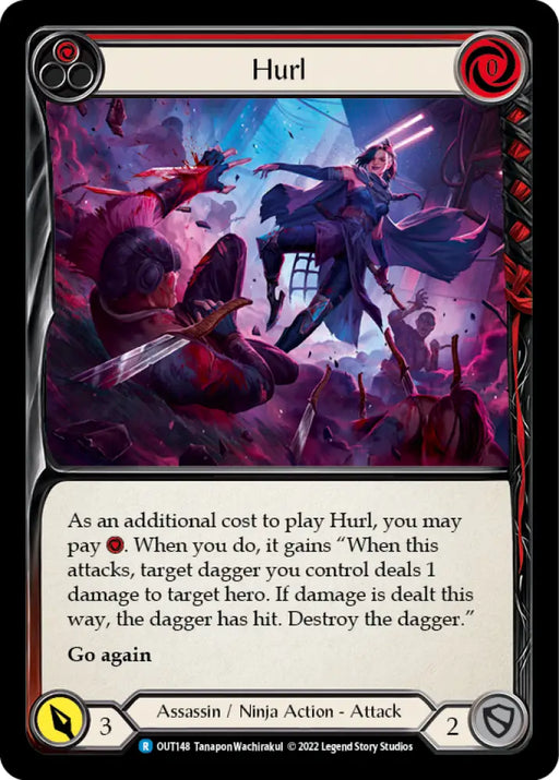 Hurl (Red) [Outsiders] Rainbow Foil - Flesh And Blood Single