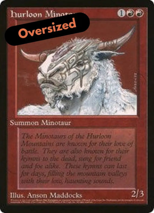 Hurloon Minotaur (Oversized) [Oversize Cards] - MTG Single