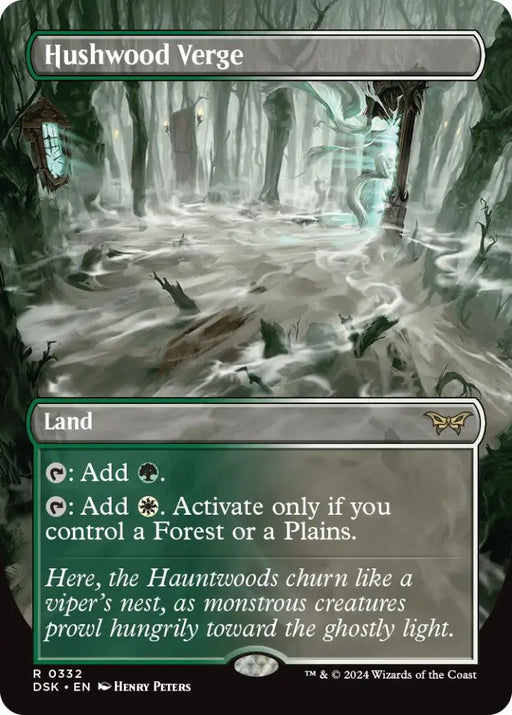 Hushwood Verge (Borderless) [Duskmourn: House of Horror] - MTG Single