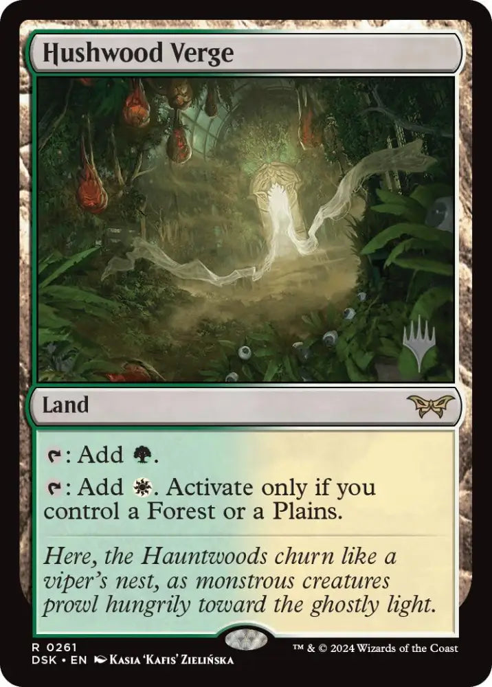 Hushwood Verge (Promo Pack) [Duskmourn: House of Horror Promos] - MTG Single