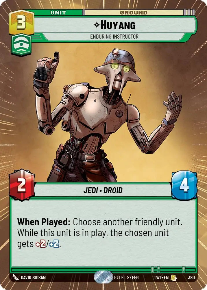 Huyang - Enduring Instructor (Hyperspace) (380) [Twilight of the Republic] - Star Wars: Unlimited Single