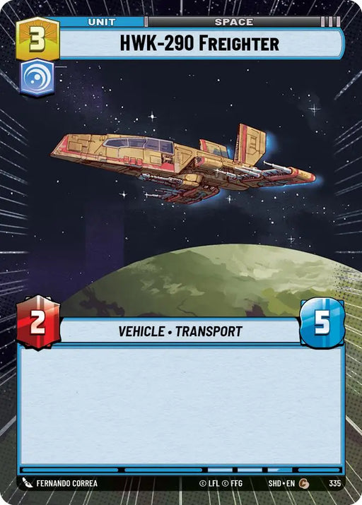 HWK-290 Freighter (Hyperspace) (335) [Shadows of the Galaxy] - Star Wars: Unlimited Single