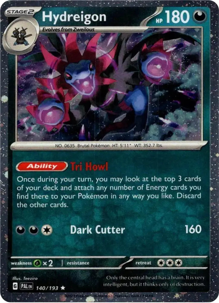 Hydreigon (140/193) (Cosmo Holo) [Scarlet & Violet: Paldea Evolved] - Pokemon Single