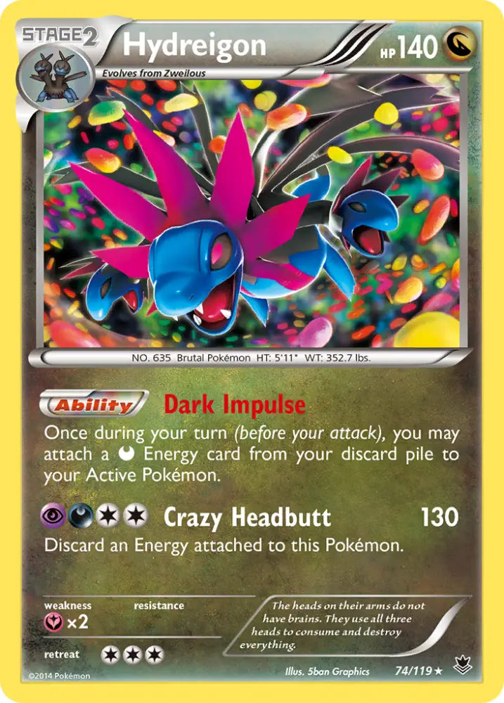 Hydreigon (74/119) [XY: Phantom Forces] - Pokemon Single