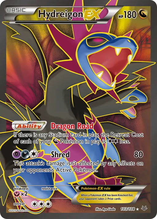 Hydreigon EX (103/108) [XY: Roaring Skies] - Pokemon Single