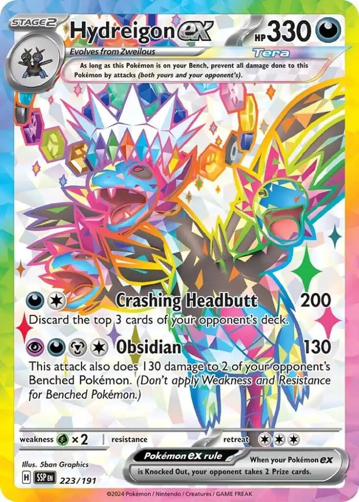 Hydreigon ex (223/191) [Scarlet & Violet: Surging Sparks] - Pokemon Single