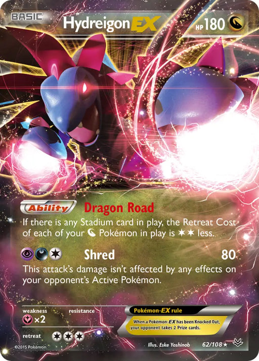 Hydreigon EX (62/108) [XY: Roaring Skies] - Pokemon Single