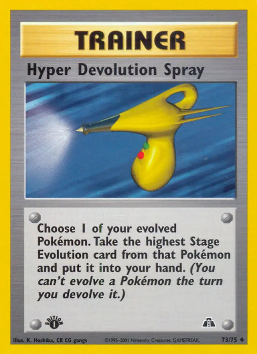 Hyper Devolution Spray (73/75) [Neo Discovery 1st Edition] - Pokemon Single